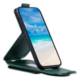 Samsung Galaxy S23 Vertical Faux Leather Flip Case with Wallet / Stand Function / Strap - Green