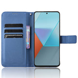 EIDERWOOD Xiaomi Redmi Note 13 Pro (5G) / Poco X6  Leather Flip Case w. Strap & Texture - Blue