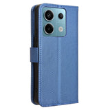 EIDERWOOD Xiaomi Redmi Note 13 Pro (5G) / Poco X6  Leather Flip Case w. Strap & Texture - Blue