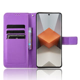 Xiaomi Redmi Note 13 Pro+ (Plus) Leather Flip Case w. Strap & Texture - Purple