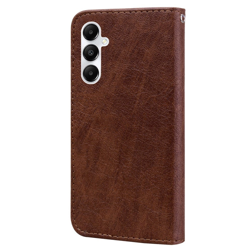 Samsung Galaxy A05s Faux Leather Case w. Wallet & Stand Function - Brown