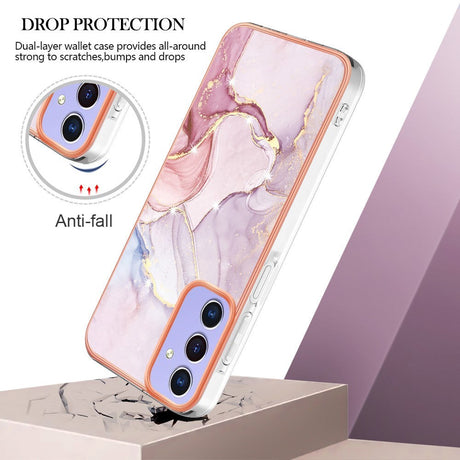 Samsung Galaxy A15 (5G) / A15 Hybrid Plastic Cover - Rose Gold Marble