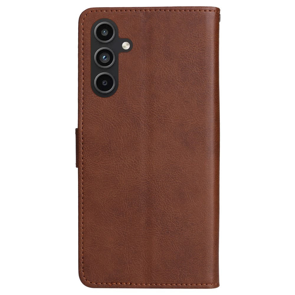 Samsung Galaxy A15 (5G) / A15 Leather Flip Case w. Wallet - Brown