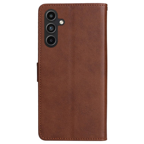 Samsung Galaxy A15 (5G) / A15 Leather Flip Case w. Wallet - Brown