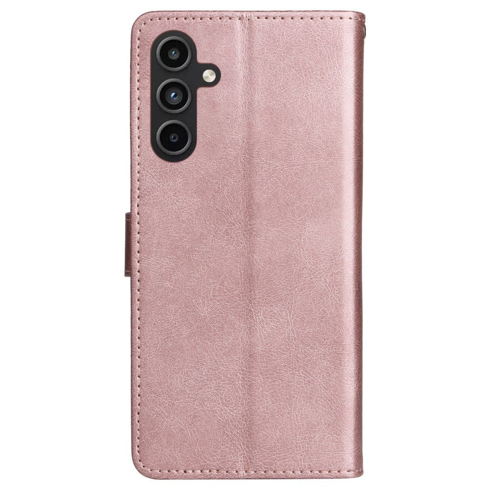 Samsung Galaxy A15 (5G) / A15 Artificial Leather Flip Case w. Wallet - Rose Gold