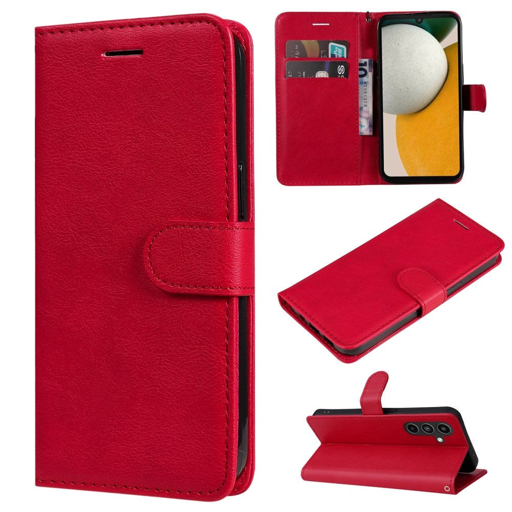 Samsung Galaxy A15 (5G) / A15 Artificial Leather Flip Case w. Wallet - Red