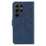 Samsung Galaxy S24 Ultra PU Leather Case with Wallet and Strap - Blue