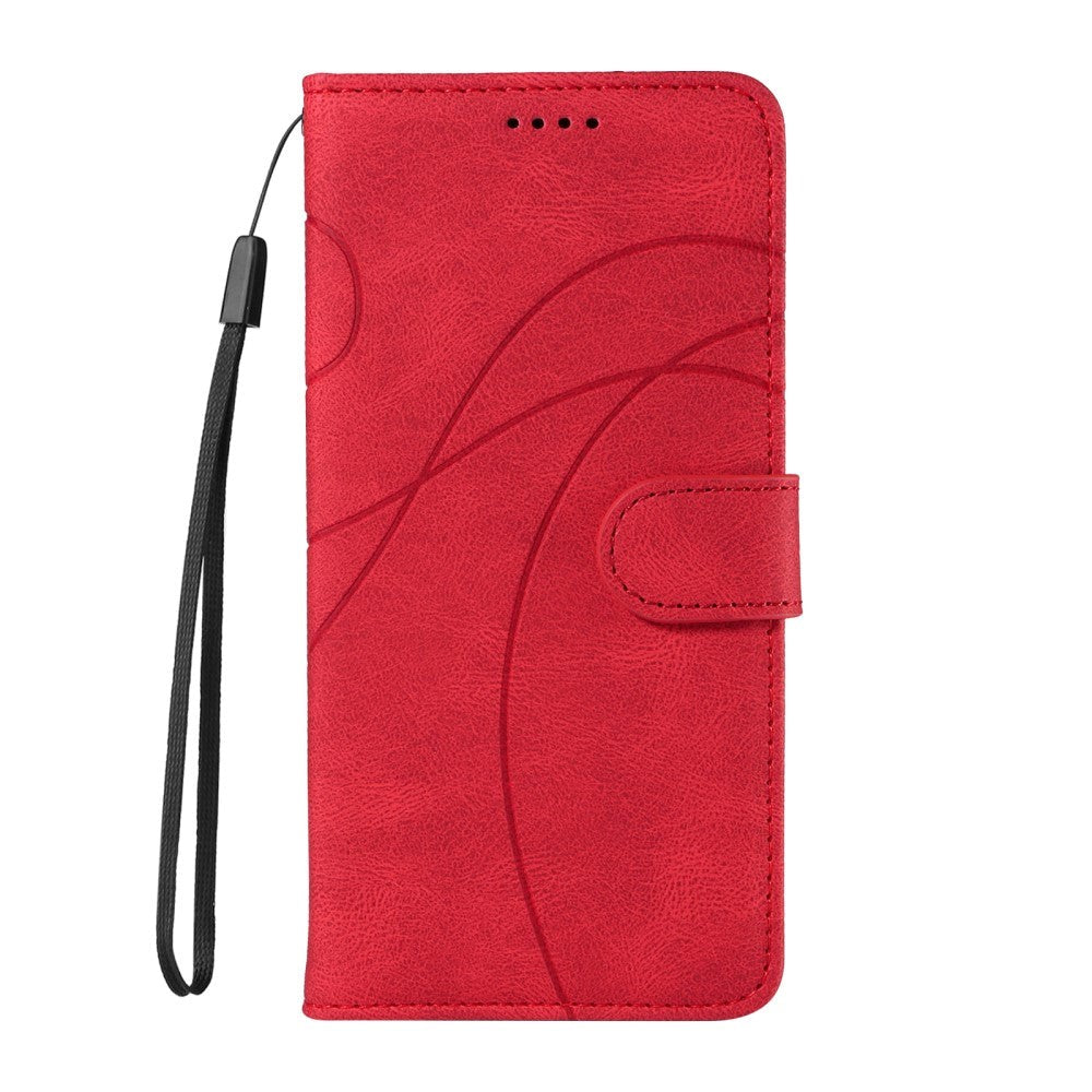 Samsung Galaxy S24 Ultra PU Leather Case with Wallet and Strap - Red