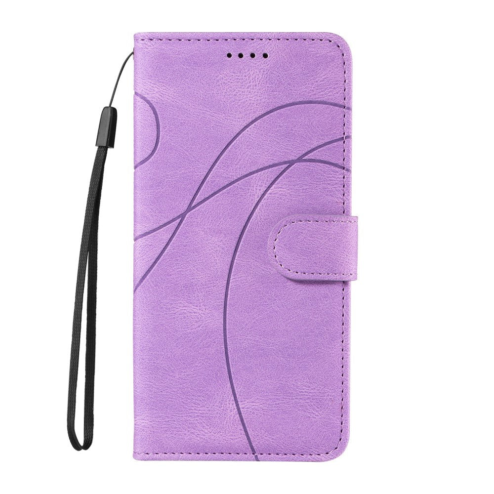 Samsung Galaxy S24 Ultra PU Leather Case with Wallet and Strap - Purple