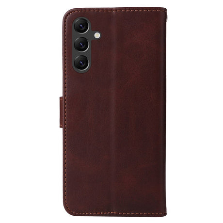 Samsung Galaxy A15 (5G) / A15 PU Leather Flip Case w. Wallet & Strap - Brown