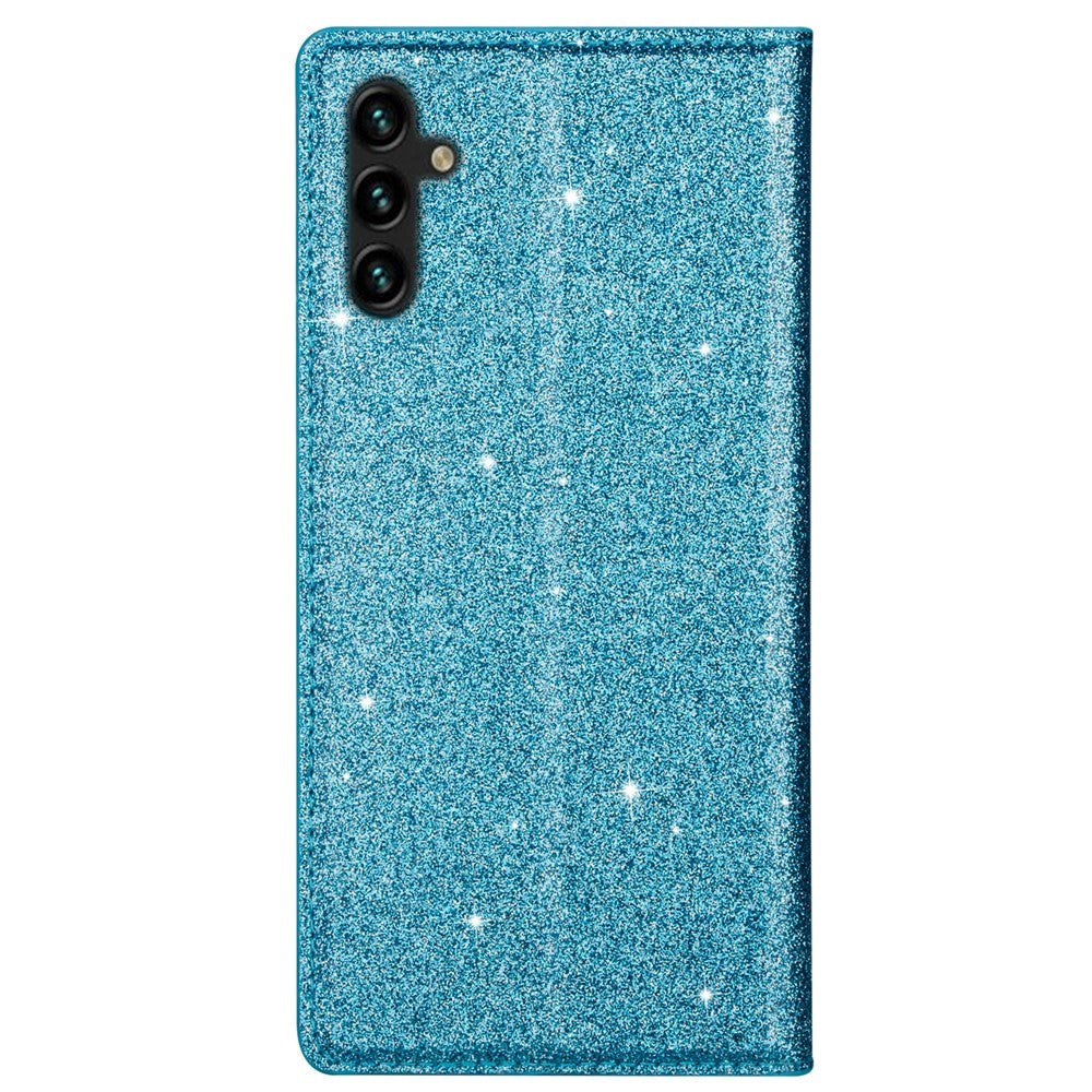 Samsung Galaxy A15 (5G) / A15 Flip Case with Wallet - Glitter - Blue