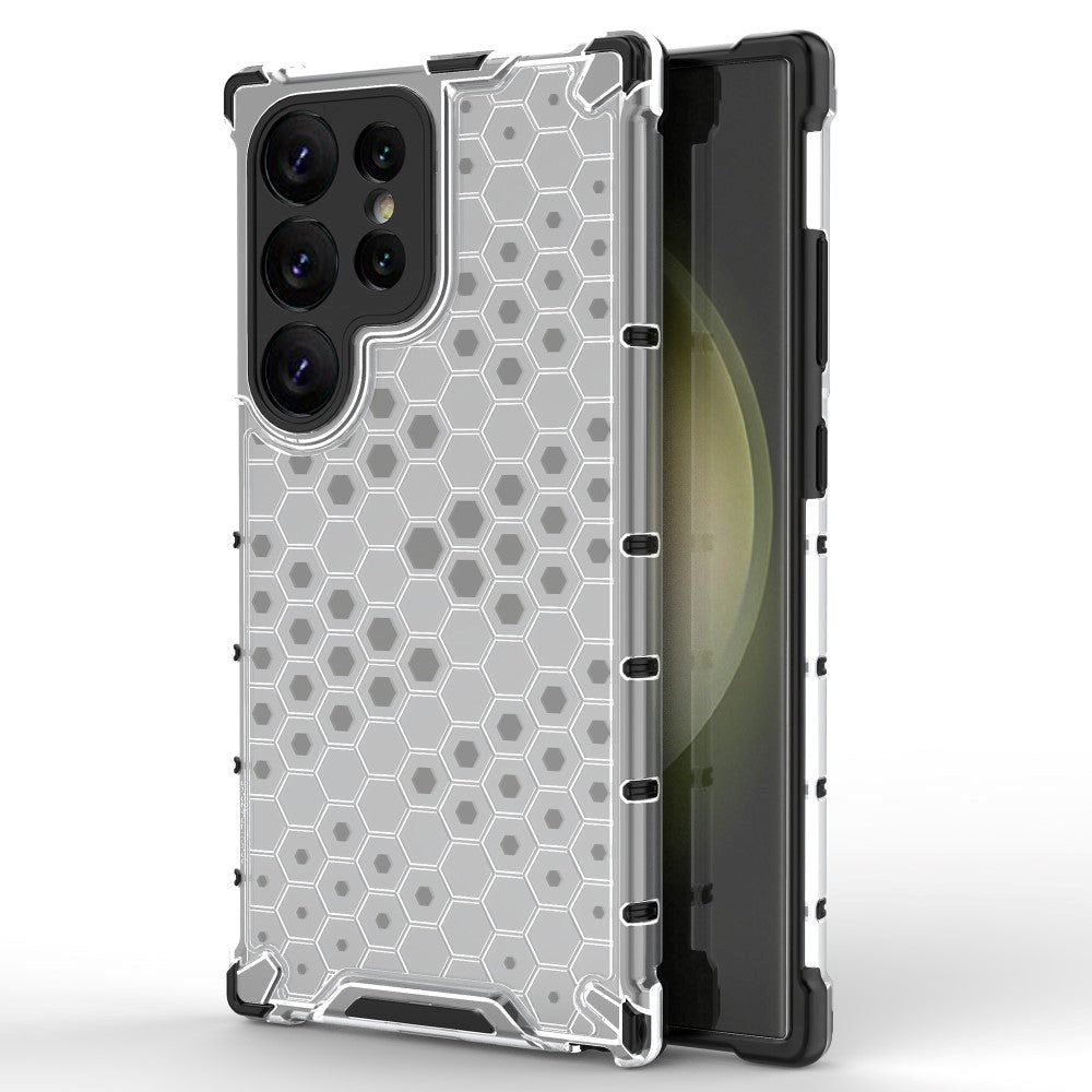 Samsung Galaxy S24 Ultra Hybrid Case - Honeycomb Grey