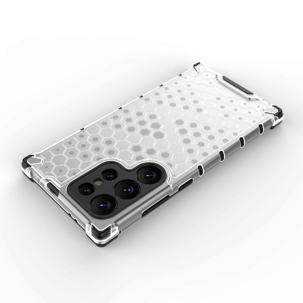 Samsung Galaxy S24 Ultra Hybrid Case - Honeycomb Grey