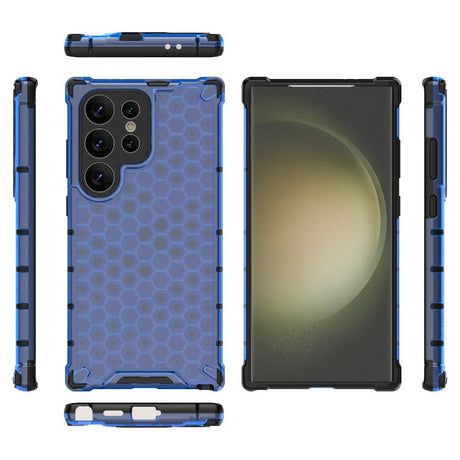 Samsung Galaxy S24 Ultra Hybrid Case - Honeycomb Blue