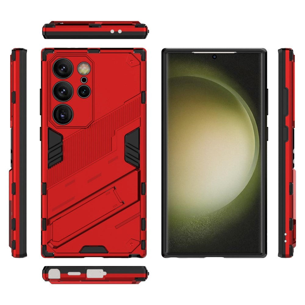 Samsung Galaxy S24 Ultra Hybrid Tough Case with Kickstand - Red