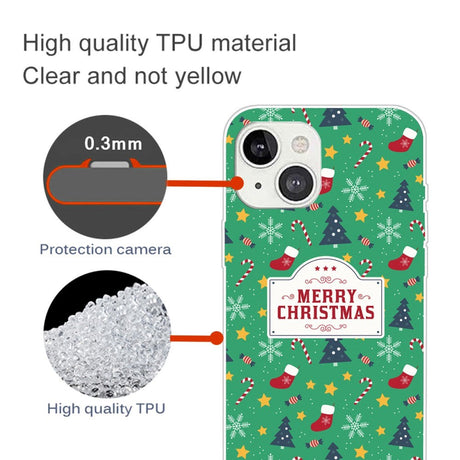 iPhone 15 Plus Flexible Plastic Christmas Case - Merry Christmas - Christmas Theme