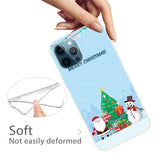 iPhone 15 Pro Flexible Plastic Christmas Case - Merry Christmas - Santa Claus and Snowman