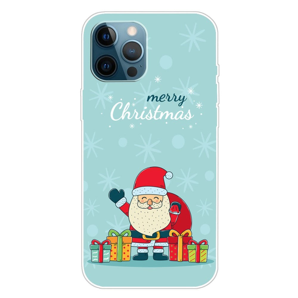 iPhone 15 Pro Flexible Plastic Christmas Case - Merry Christmas - Happy Santa Claus with Gifts