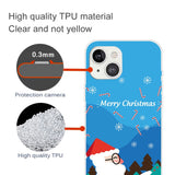 iPhone 15 Flexible Plastic Christmas Case - Merry Christmas - Santa Claus in Snowy Weather