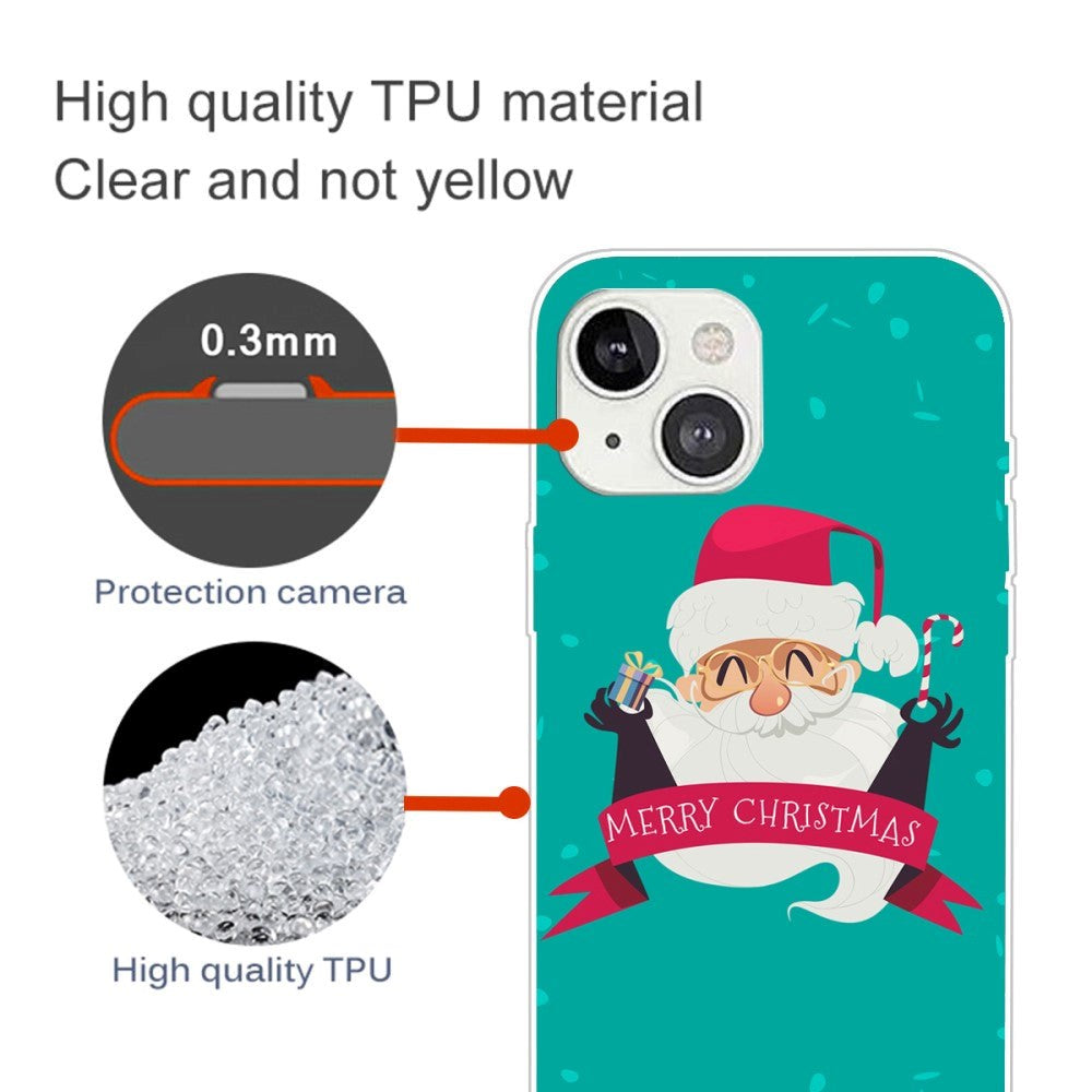 iPhone 15 Flexible Plastic Christmas Case - Merry Christmas - Happy Santa Claus