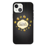 iPhone 15 Flexible Plastic Christmas Case - Merry Christmas - Gold Decorations