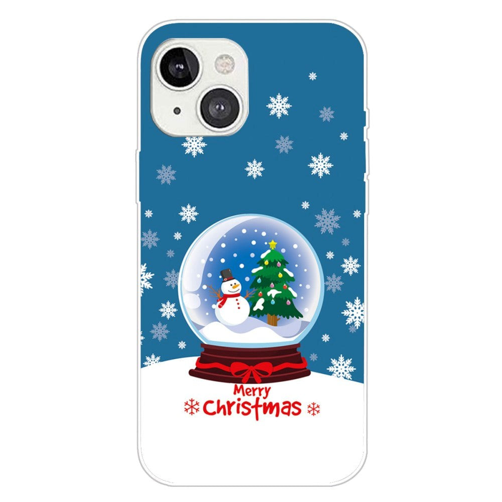 iPhone 15 Flexible Plastic Christmas Case - Merry Christmas - Snow Globe