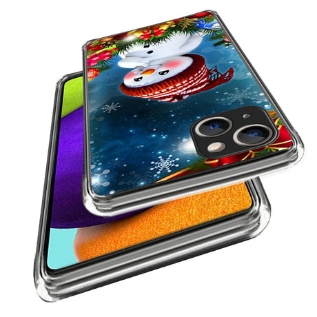 iPhone 15 Flexible Plastic Christmas Case - Cute Snowman