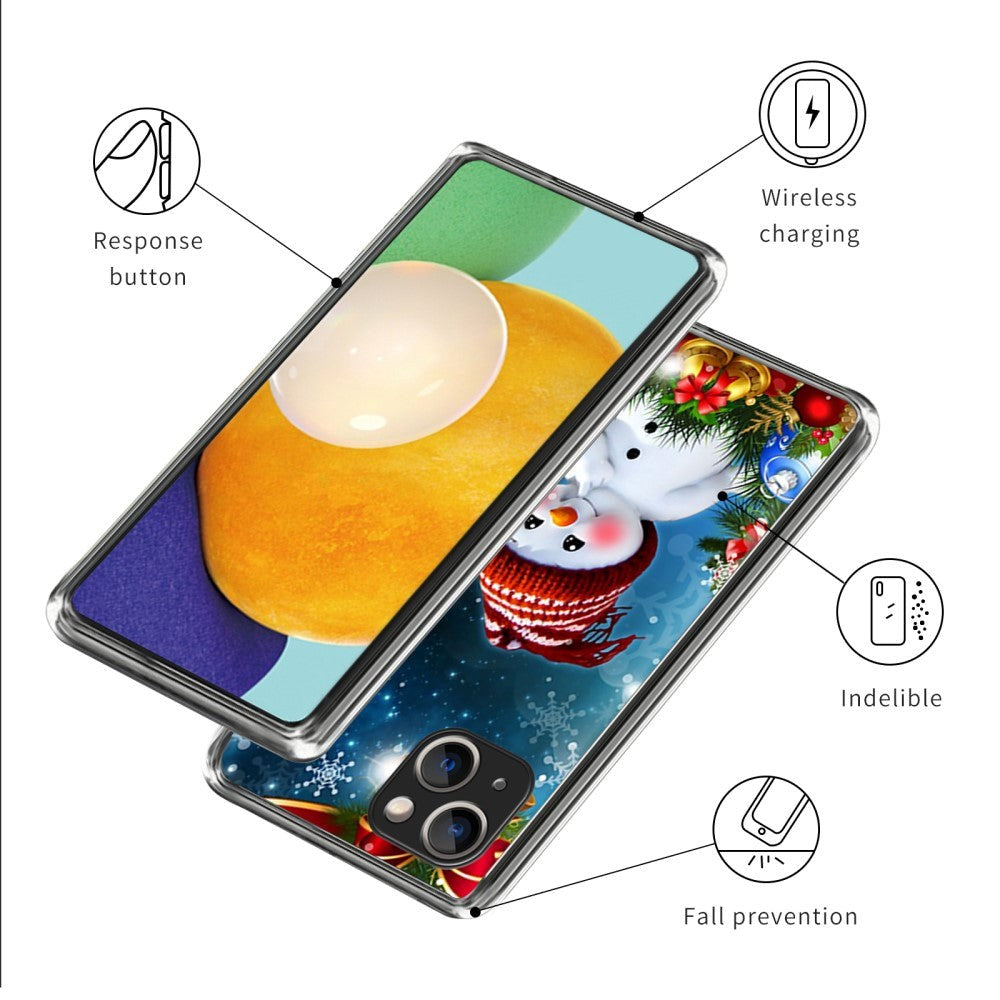 iPhone 15 Flexible Plastic Christmas Case - Cute Snowman