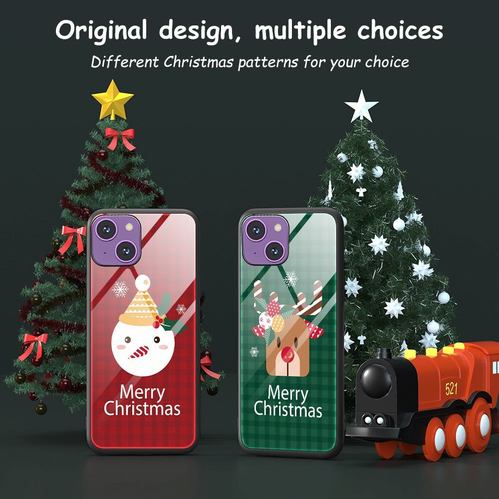 iPhone 15 Christmas Case w. Back Glass - Snowman