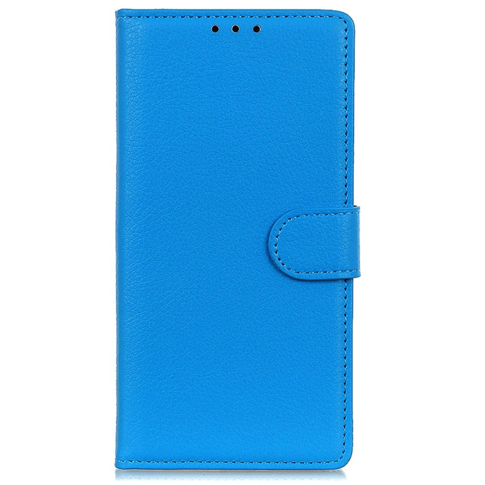 Xiaomi 14 Pro PU Litchi Leather Wallet Case - Blue