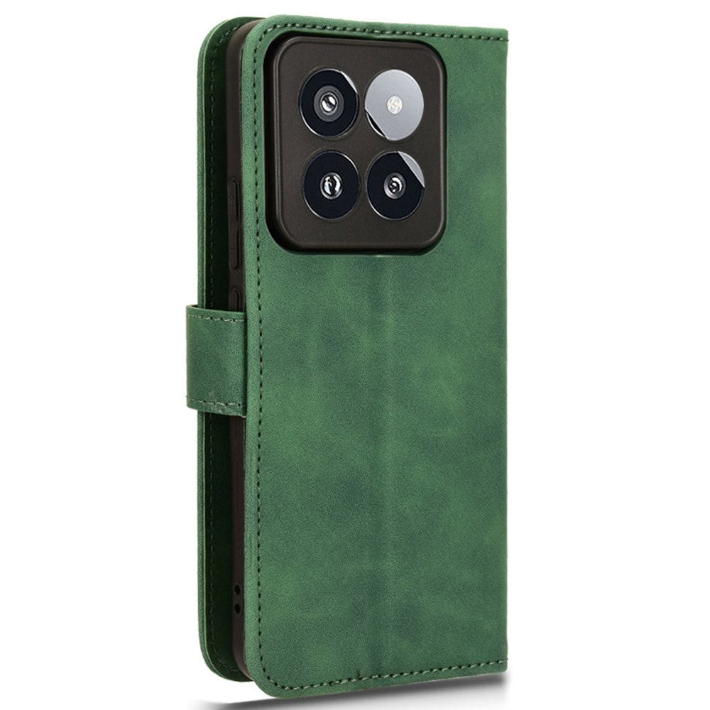 Xiaomi 14 Pro Leather Flip Case w. Wallet & Stand Function - Green