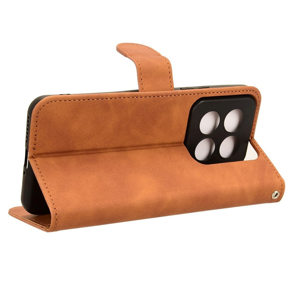 Xiaomi 14 Pro Leather Flip Case w. Wallet & Stand Function - Brown