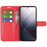 Xiaomi 14 Pro Faux Leather Case w. Wallet & Stand Function - Red