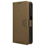 Samsung Galaxy A25 (5G) Leather Flip Case w. Strap & Texture - Brown