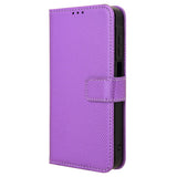 Samsung Galaxy A25 (5G) Leather Flip Case w. Strap & Texture - Purple