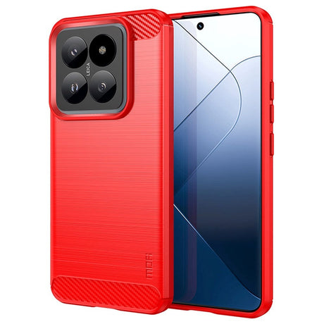 Xiaomi 14 Mofi Brewed Carbon Fiber Flexible Plastic Case - Red