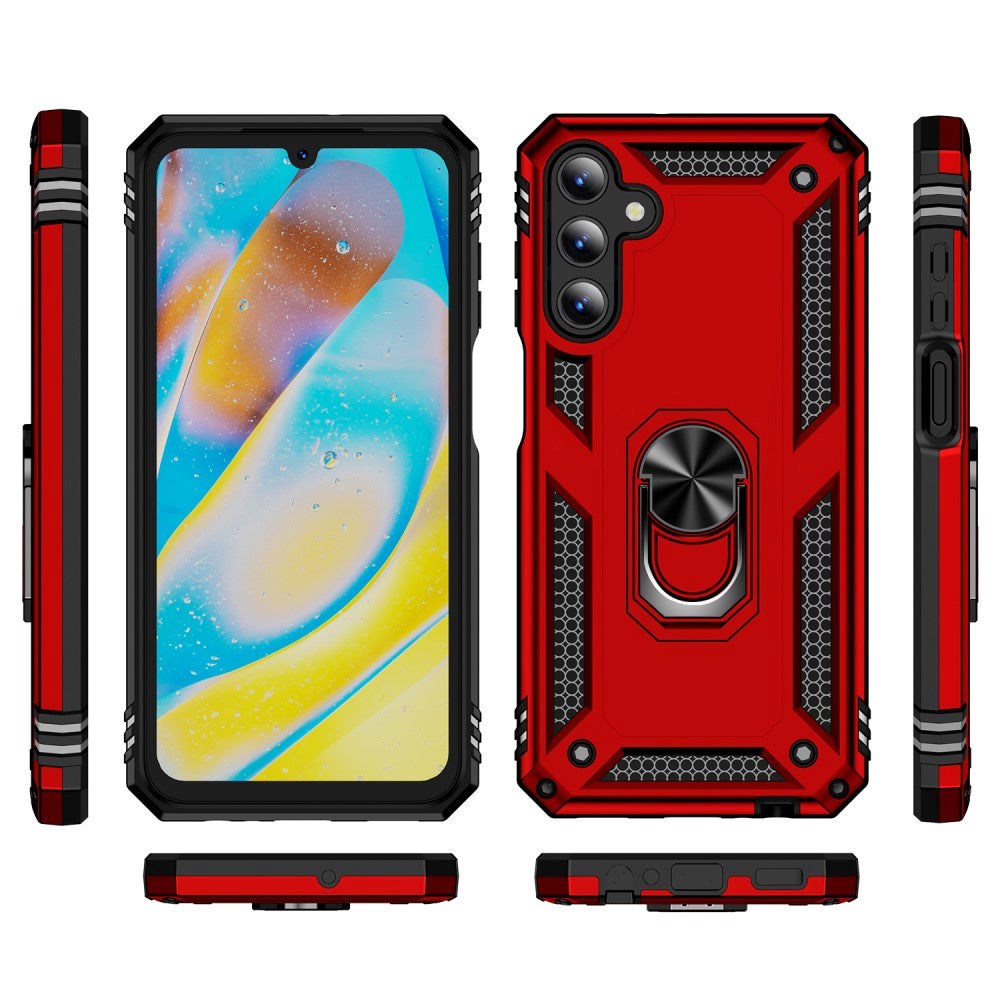 Samsung Galaxy A15 (5G) / A15 Hybrid Tough Case w. Magnetic Kickstand - Red