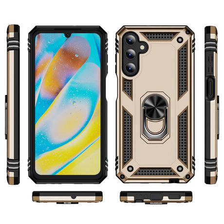 Samsung Galaxy A15 (5G) / A15 Hybrid Tough Case w. Magnetic Kickstand - Gold