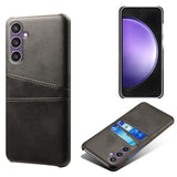 EIDERWOOD Samsung Galaxy S23 FE Leather Coated Plastic Case with Card Holder - Black