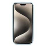 iPhone 15 Flexible Plastic Case w. Raised Edges - Light Blue