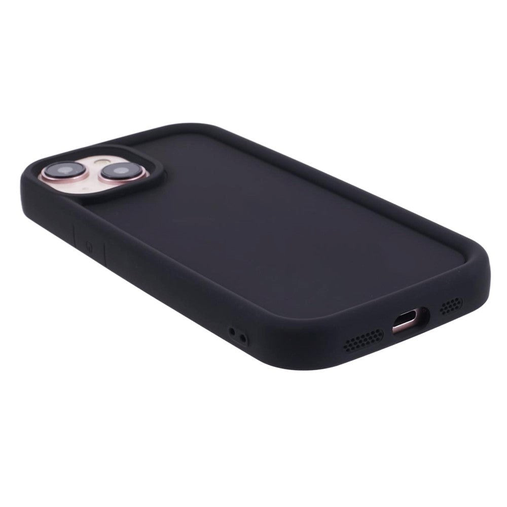 iPhone 15 Flexible Plastic Case w. Raised Edges - Black