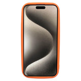 iPhone 15 Flexible Plastic Case w. Raised Edges - Orange