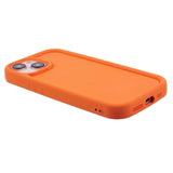 iPhone 15 Flexible Plastic Case w. Raised Edges - Orange