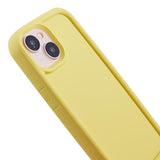 iPhone 15 Flexible Plastic Case w. Raised Edges - Yellow