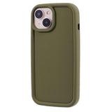 iPhone 15 Flexible Plastic Case w. Raised Edges - Army Green