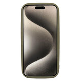 iPhone 15 Flexible Plastic Case w. Raised Edges - Army Green