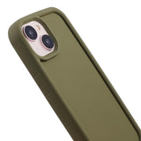 iPhone 15 Flexible Plastic Case w. Raised Edges - Army Green