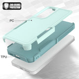 Samsung Galaxy S24 Hybrid Tough Plastic Case - Mint Green