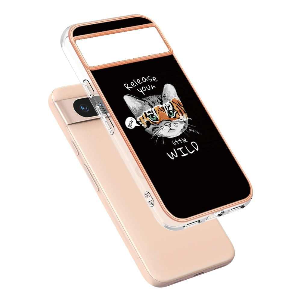 Google Pixel 8a Flexible Plastic Case w. Motif - Cat / Tiger