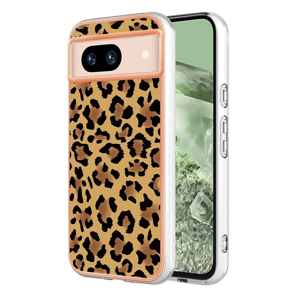 Google Pixel 8a Flexible Plastic Case w. Motif - Leopard